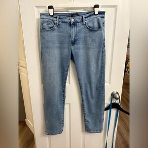 34 Heritage Jeans Mens 35x32 Blue Courage Mid Rise Straight Leg Stretch Preppy